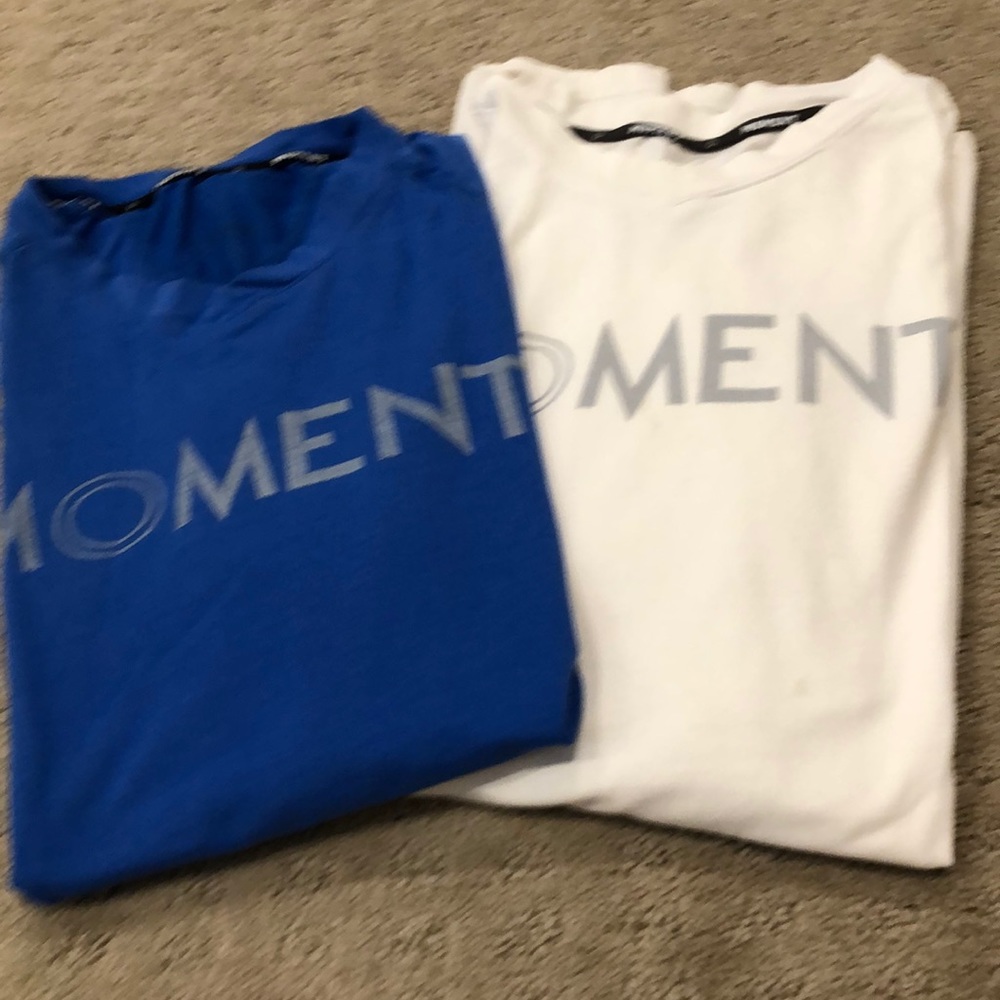 Seize the moment w/these 2  moment dry fit shirts!